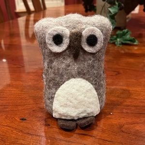 Wool Owl Decor Figurine